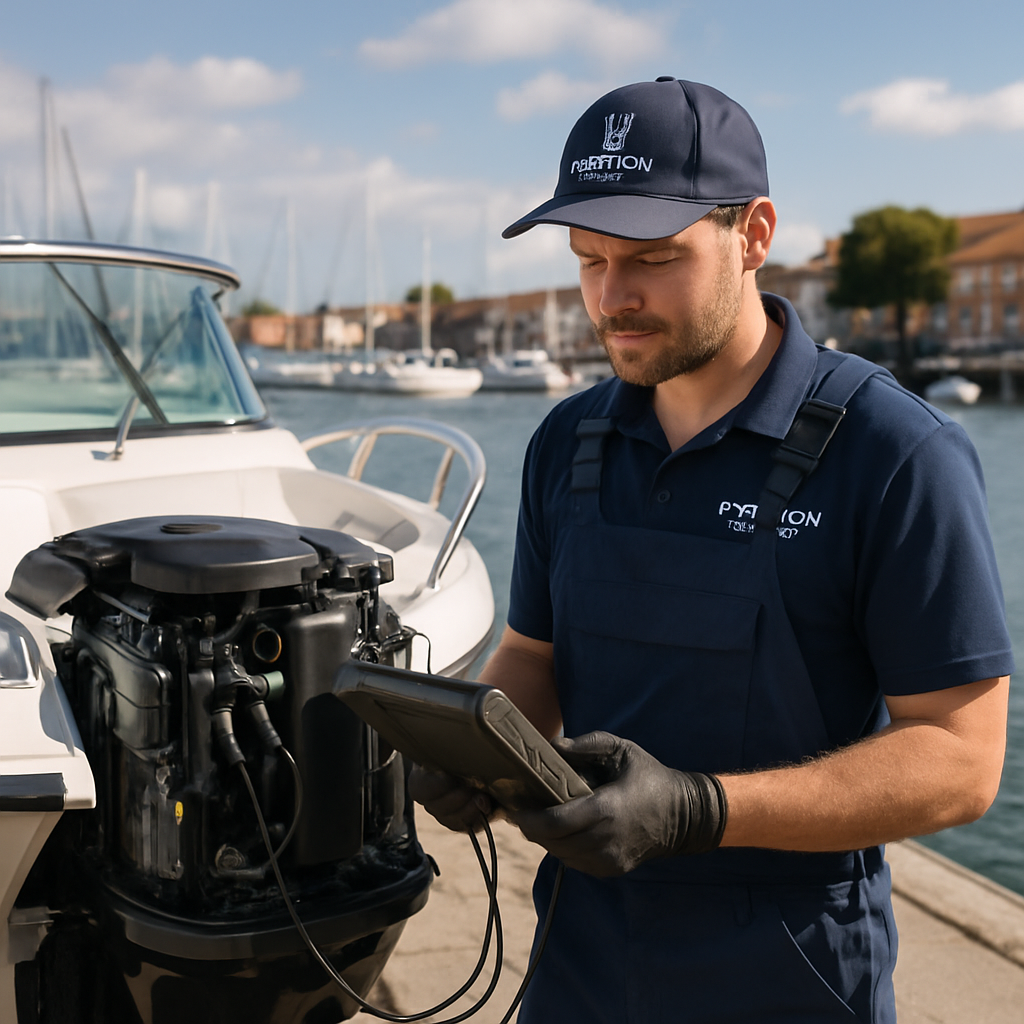 Mobile boat mechanic from Poseidon Marine for quick assistance